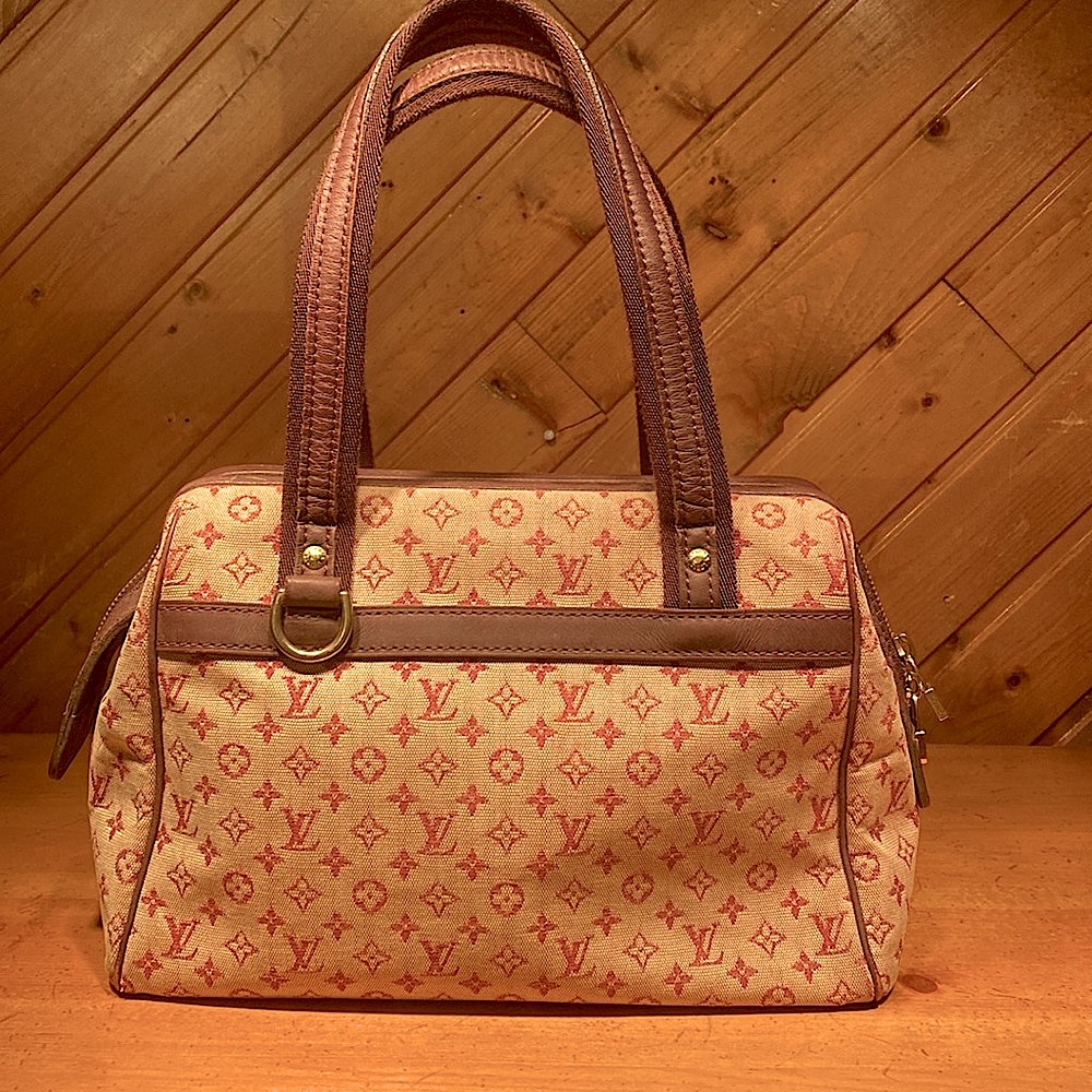 LV Josephine PM Bordeaux Mini Lin Canvas